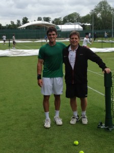 Me and my old coach Larry at Wimbledon